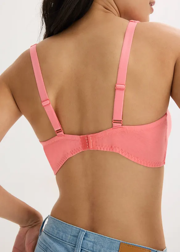 Bralette uten spiler med bomull (2-pack), bonprix
