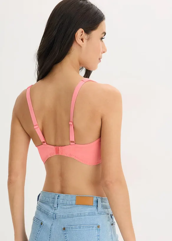 Bralette uten spiler med bomull (2-pack), bonprix