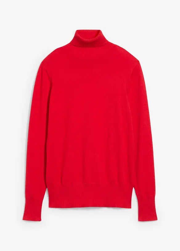 Finstrikket genser med h&oslash;y hals, bonprix