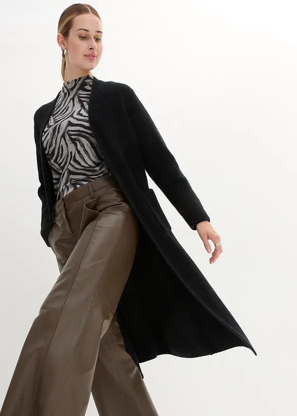 Strikkek&aring;pe med alpakka, bonprix