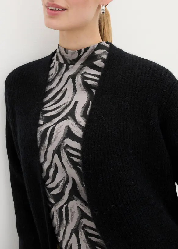 Strikkek&aring;pe med alpakka, bonprix