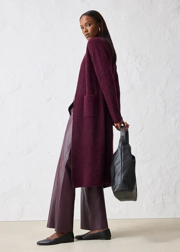 Strikkek&aring;pe med alpakka, bonprix