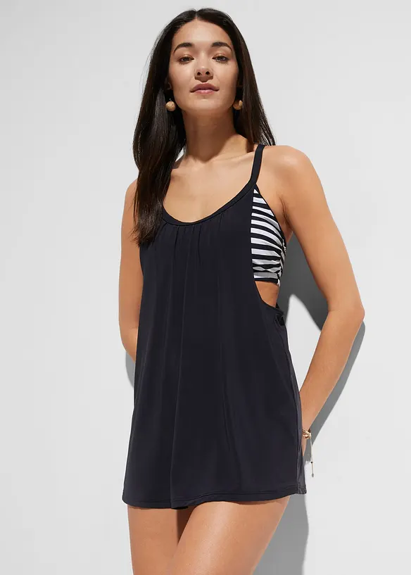 Lang tankini i lag p&aring; lag-look (2-delt sett), bonprix