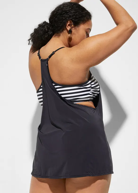 Lang tankini med bryterrygg (2-delt sett), bonprix