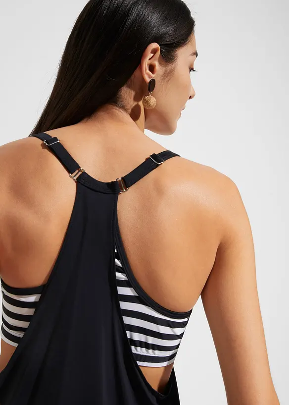 Lang tankini i lag p&aring; lag-look (2-delt sett), bonprix