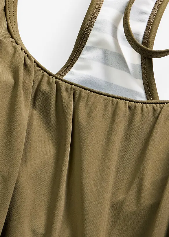 Lang tankini i lag p&aring; lag-look (2-delt sett), bonprix