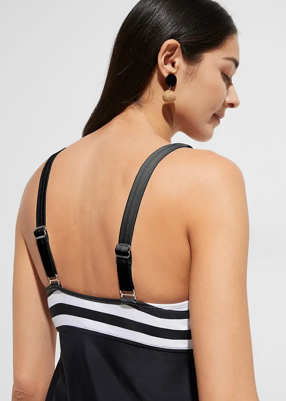 Lang tankini med High Waist-bikinitruse (2-delt sett), bonprix