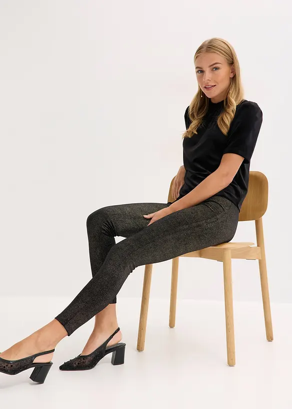 Fl&oslash;yelsleggings med glitter, bonprix