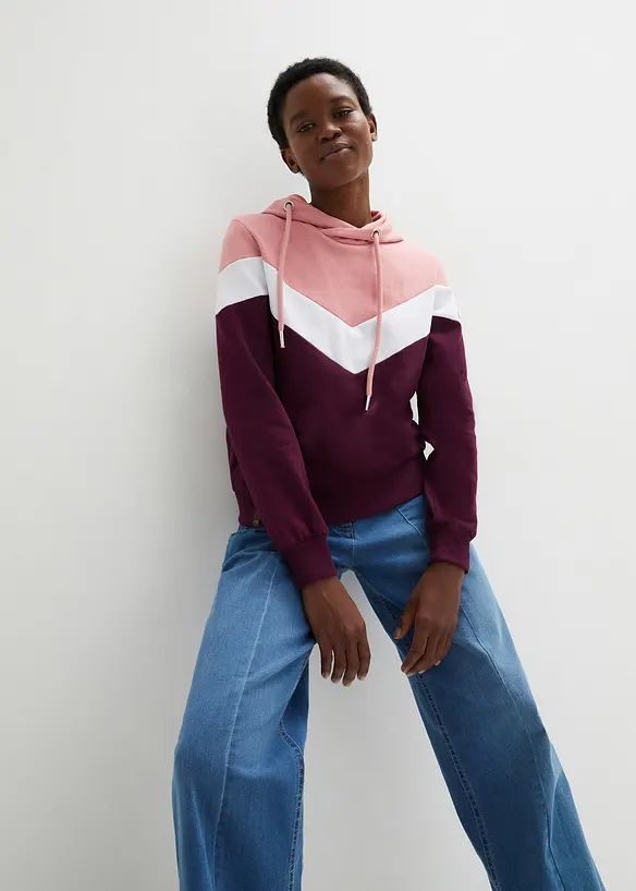 Hettegenser med stor krage, bonprix