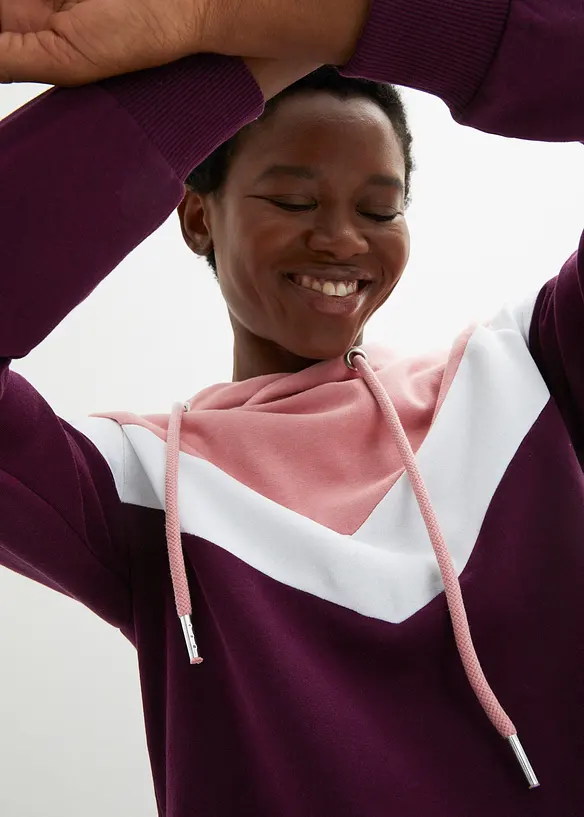 Hettegenser med stor krage, bonprix