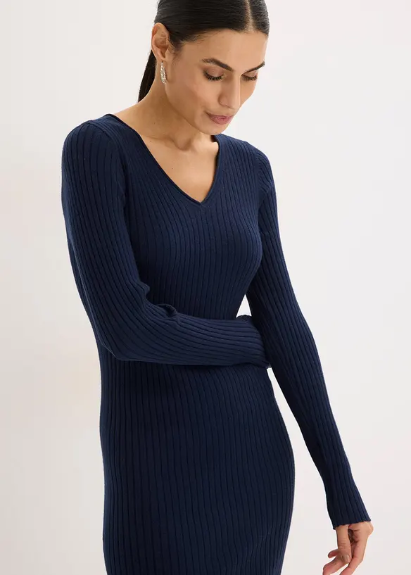 Strikket kjole og vest (2-delt sett), bonprix