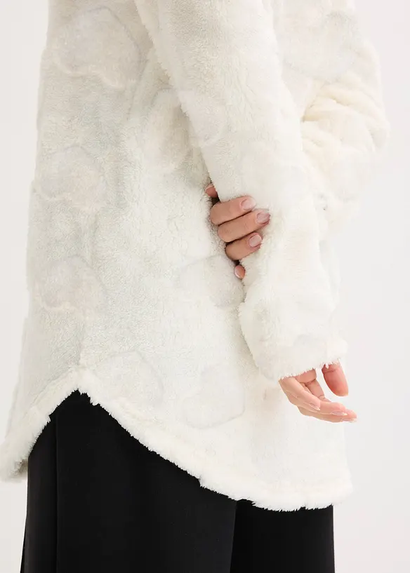 Lang, oversized genser med hjertem&oslash;nster, bonprix