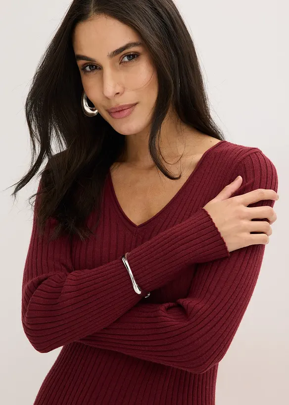 Strikket kjole og vest (2-delt sett), bonprix