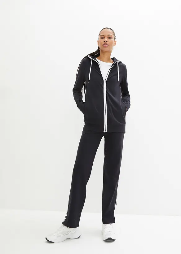 Joggedress i bomull med elastan, bonprix