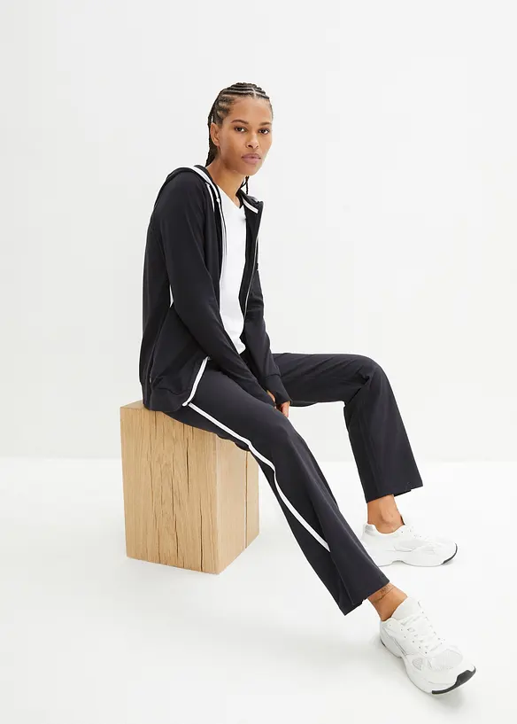 Joggedress i bomull med elastan, bonprix