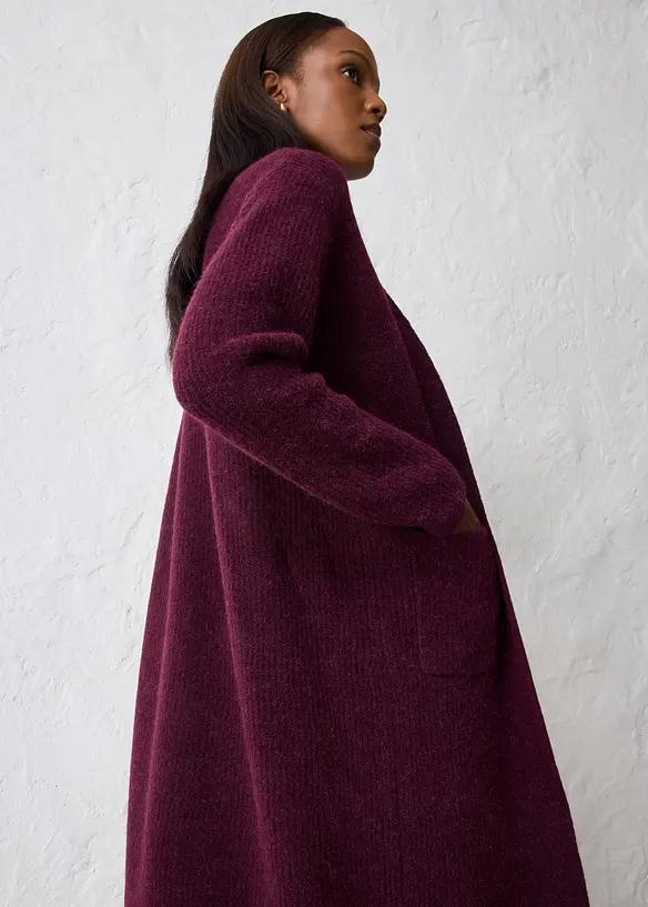 Strikkek&aring;pe med alpakka, bonprix