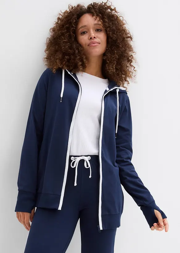 Joggedress i bomull med elastan, bonprix