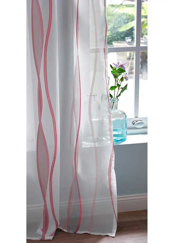 Gardin med b&oslash;lgem&oslash;nster (1-pack), bonprix