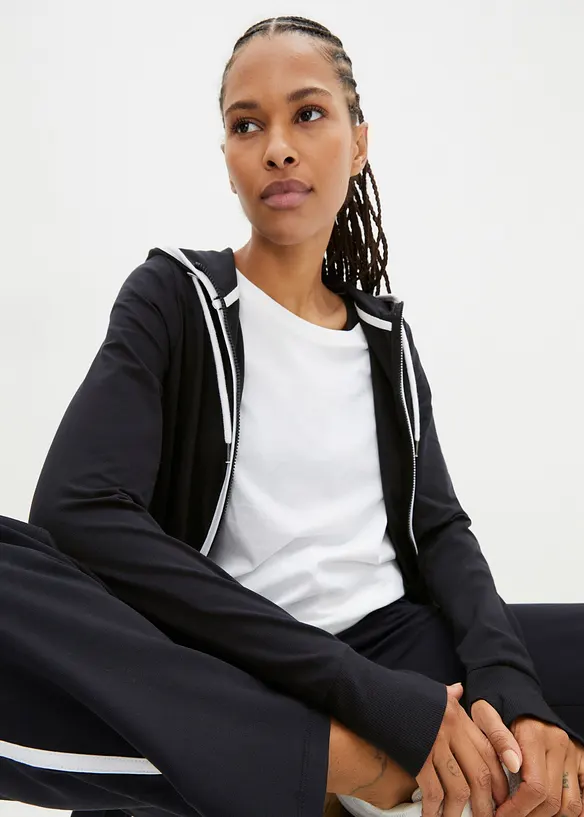 Joggedress i bomull med elastan, bonprix