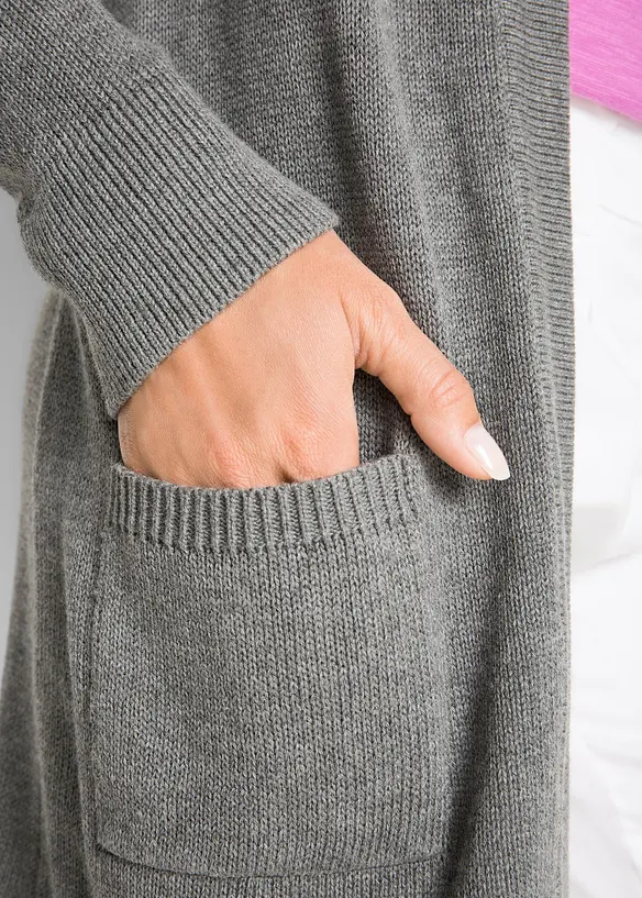 Lang strikkejakke, lang arm, bonprix