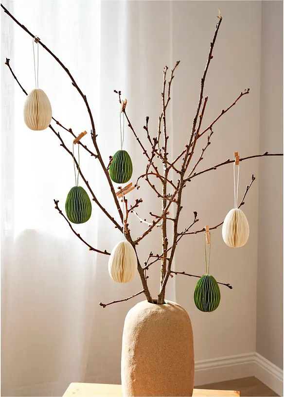 Hengende papiregg-pynt (6-pack), bonprix