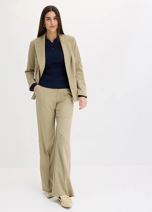 Finstrikket genser med knapper, bonprix