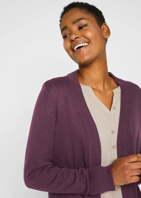 Lang strikkejakke, lang arm, bonprix