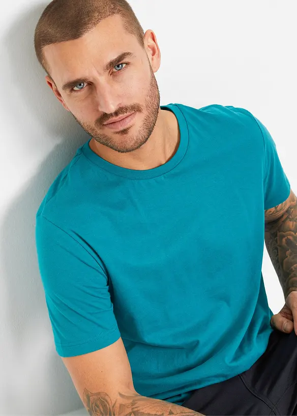 T-skjorte i 100% bomull (2-pack), bonprix