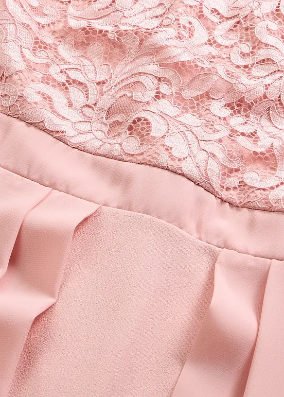 Maxikjole med blonder, bonprix