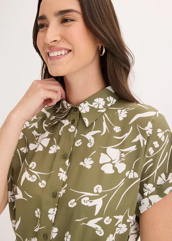 M&oslash;nstret skjortekjole, bonprix