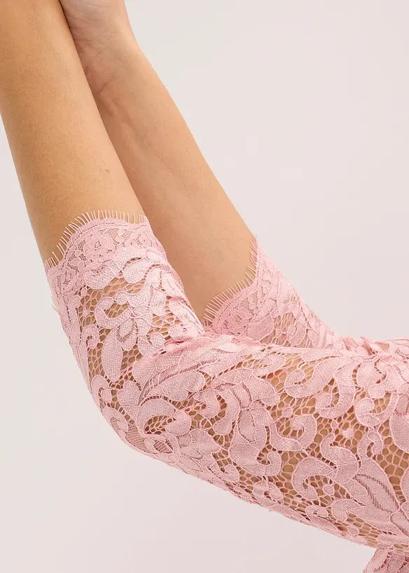 Maxikjole med blonder, bonprix