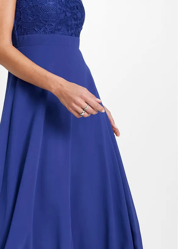 Maxikjole med blonder, bonprix