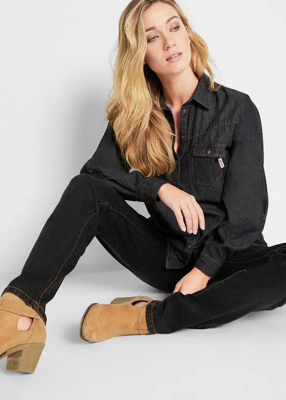 Mom-jeans Mid Waist, long, bonprix