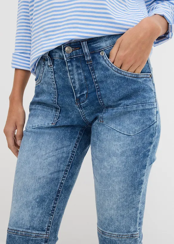 Stretch-Capri-Jeans, bonprix