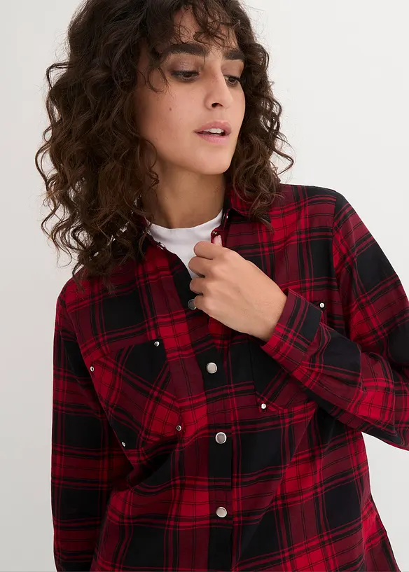 Rutete skjorte i 100% bomull, bonprix