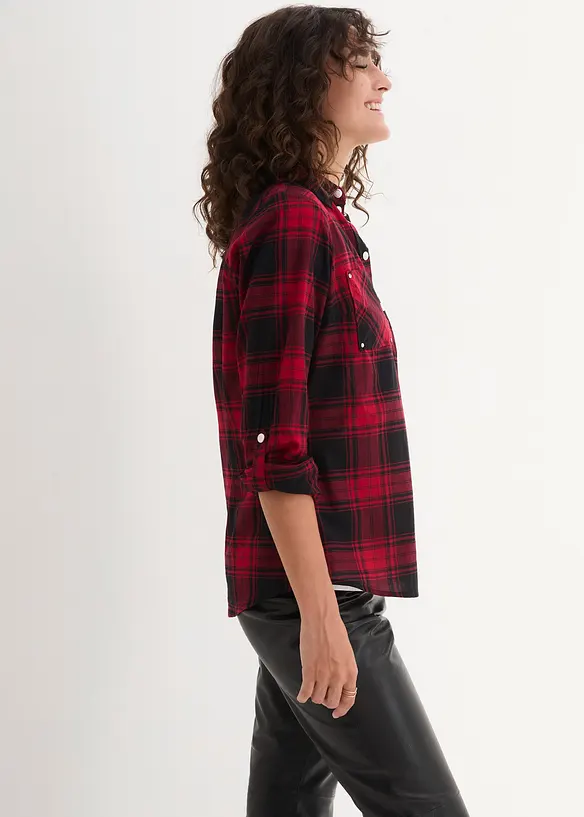 Rutete skjorte i 100% bomull, bonprix