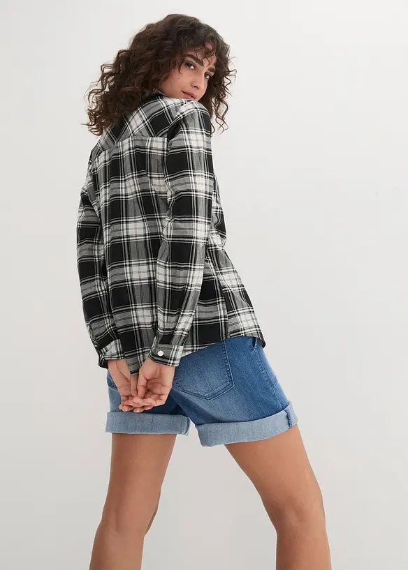 Rutete skjorte i 100% bomull, bonprix