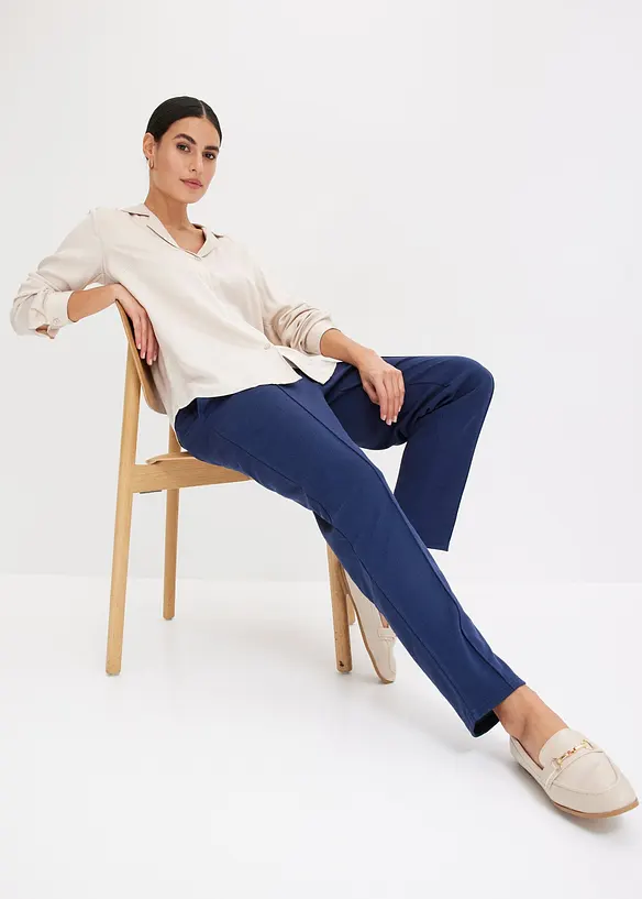 Slip on-bukse i jersey med bise, bonprix