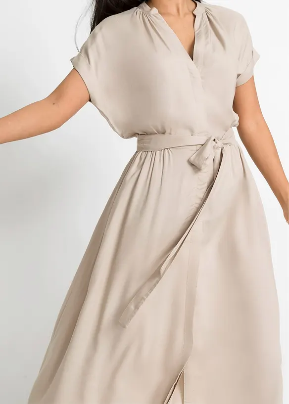 Skjortekjole i viskose som faller fint, bonprix