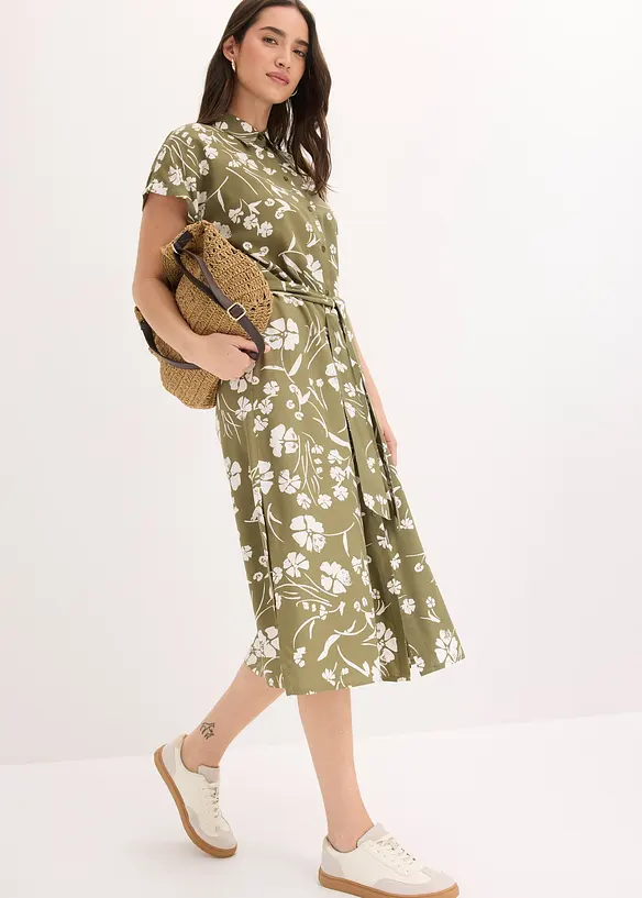 M&oslash;nstret skjortekjole, bonprix