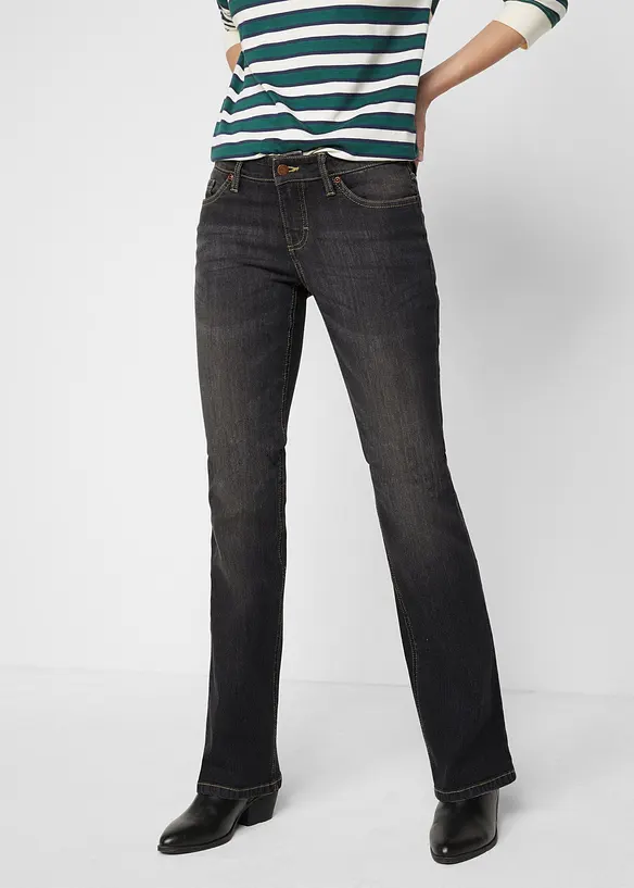Bootcut-jeans Mid Waist, Komfort-Stretch, bonprix