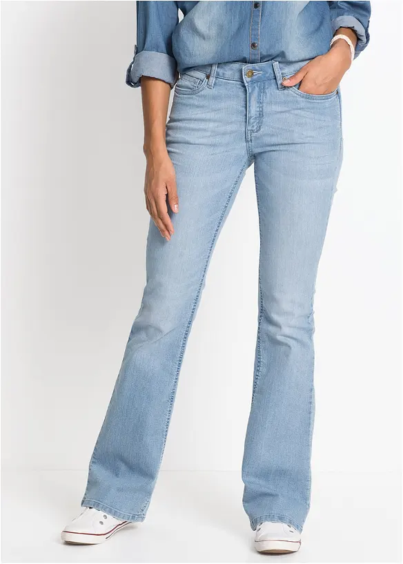 Bootcut-jeans Mid Waist, Komfort-Stretch, bonprix