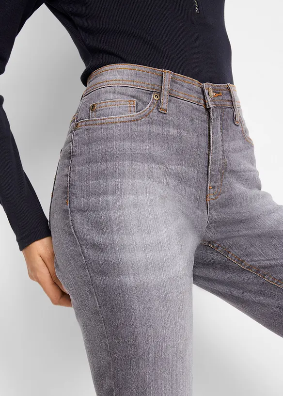 Mom-jeans Mid Waist, komfort stretch, bonprix