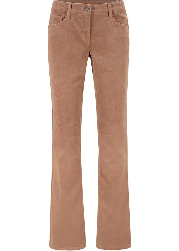 Stretch-cordbukse, Bootcut, bonprix