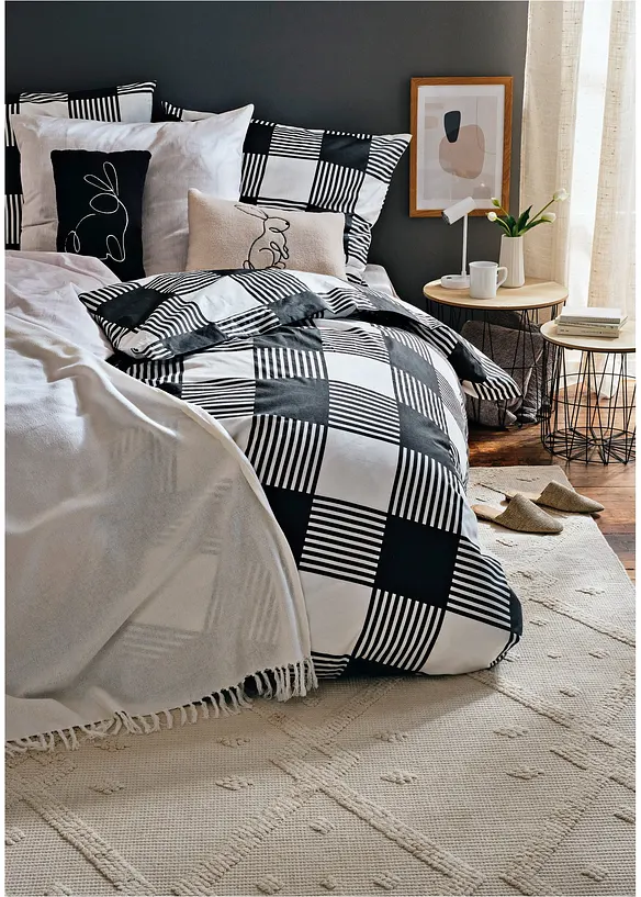 Sengesett i lin-look, bonprix