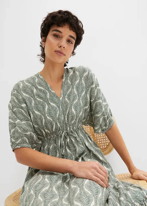 Maxikjole i lett viskose, bonprix