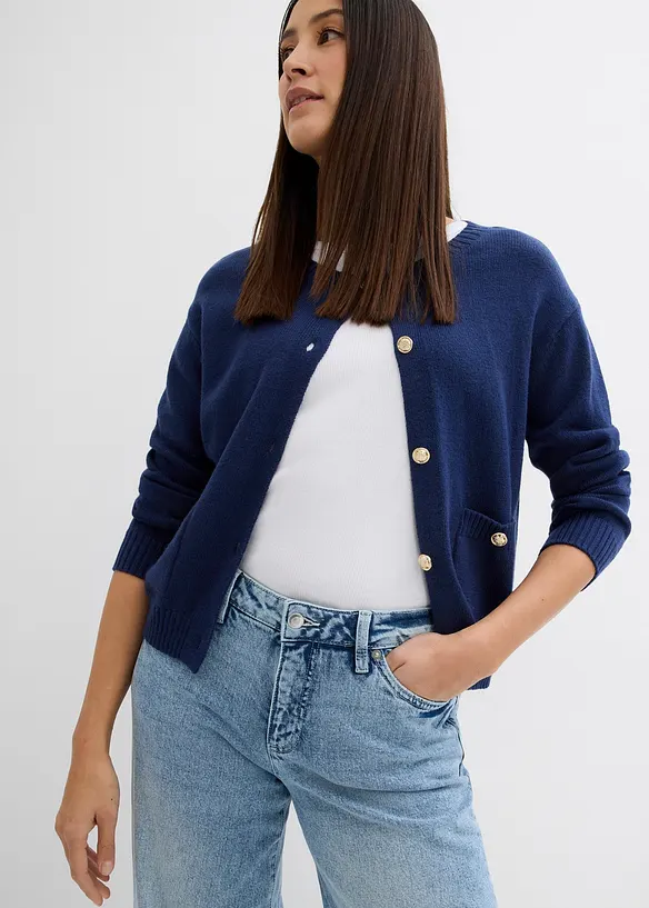 Wide Leg-jeans, Mid Waist, Low Stretch Full Length, bonprix