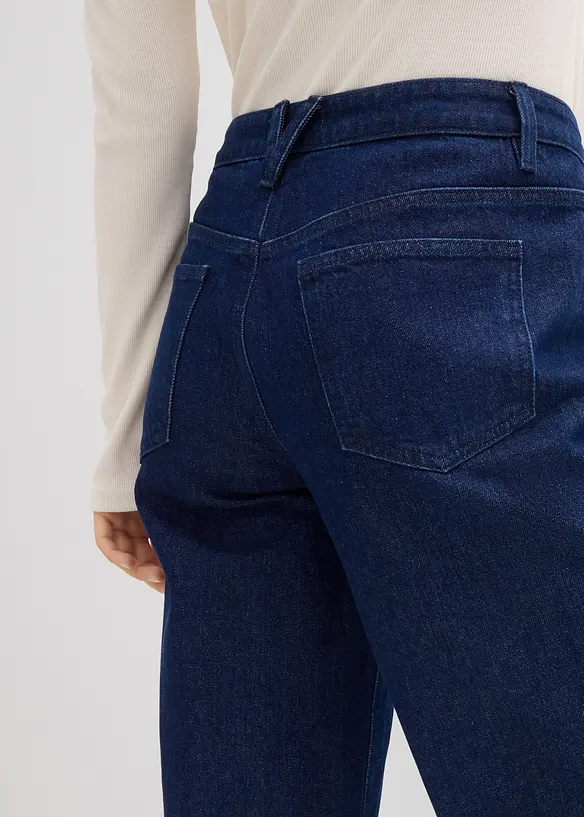 Wide Leg-jeans, Mid Waist, Low Stretch Full Length, bonprix