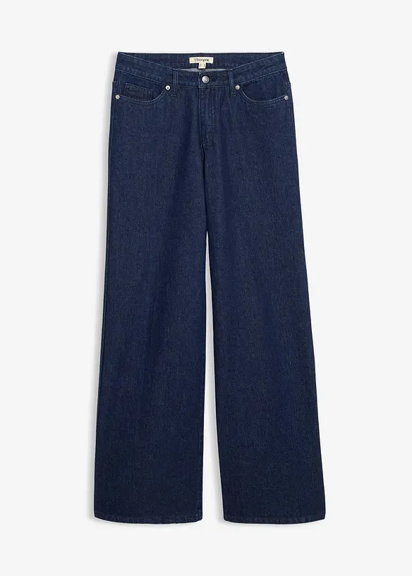Wide Leg-jeans, Mid Waist, Low Stretch Full Length, bonprix