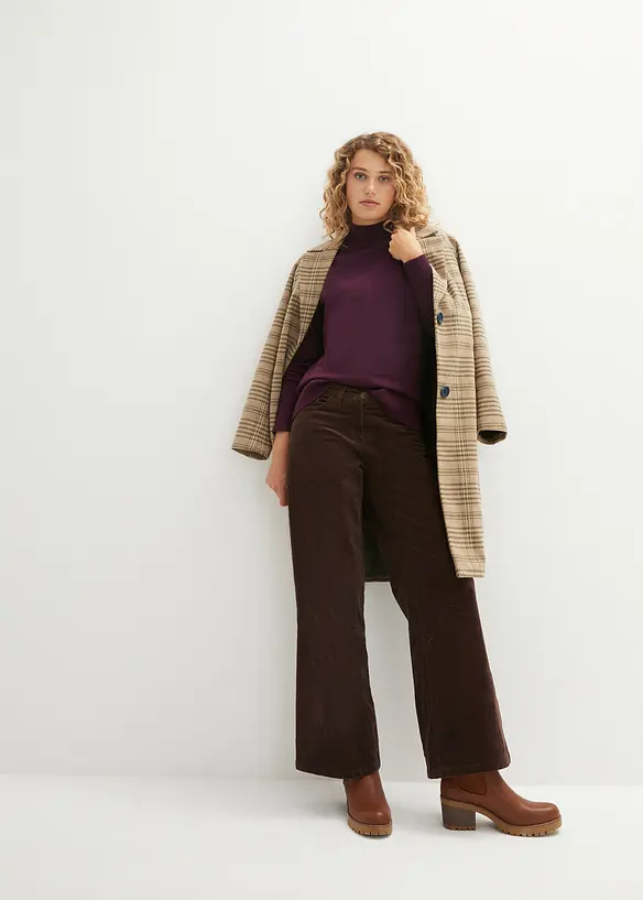 Basic genser med st&aring;krage, med resirkulert bomull, bonprix